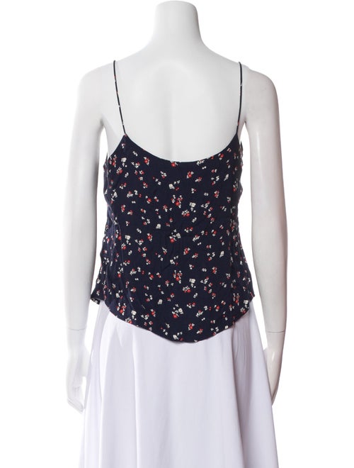 Reformation Floral Print Square Neckline Top