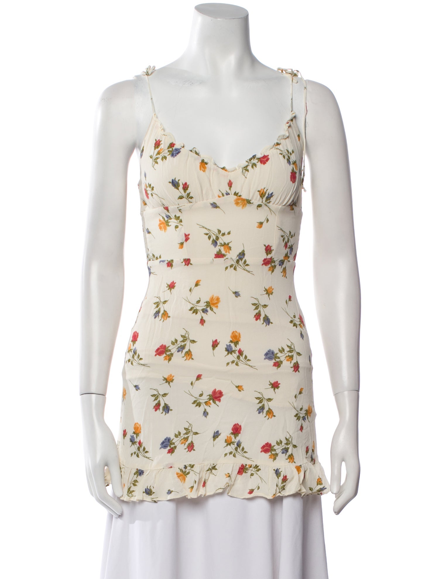 Reformation Floral Print Mini Dress