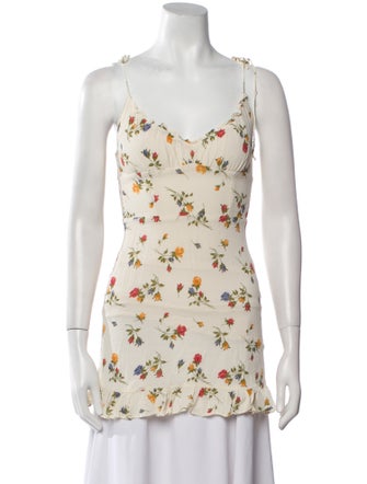 Reformation Floral Print Mini Dress