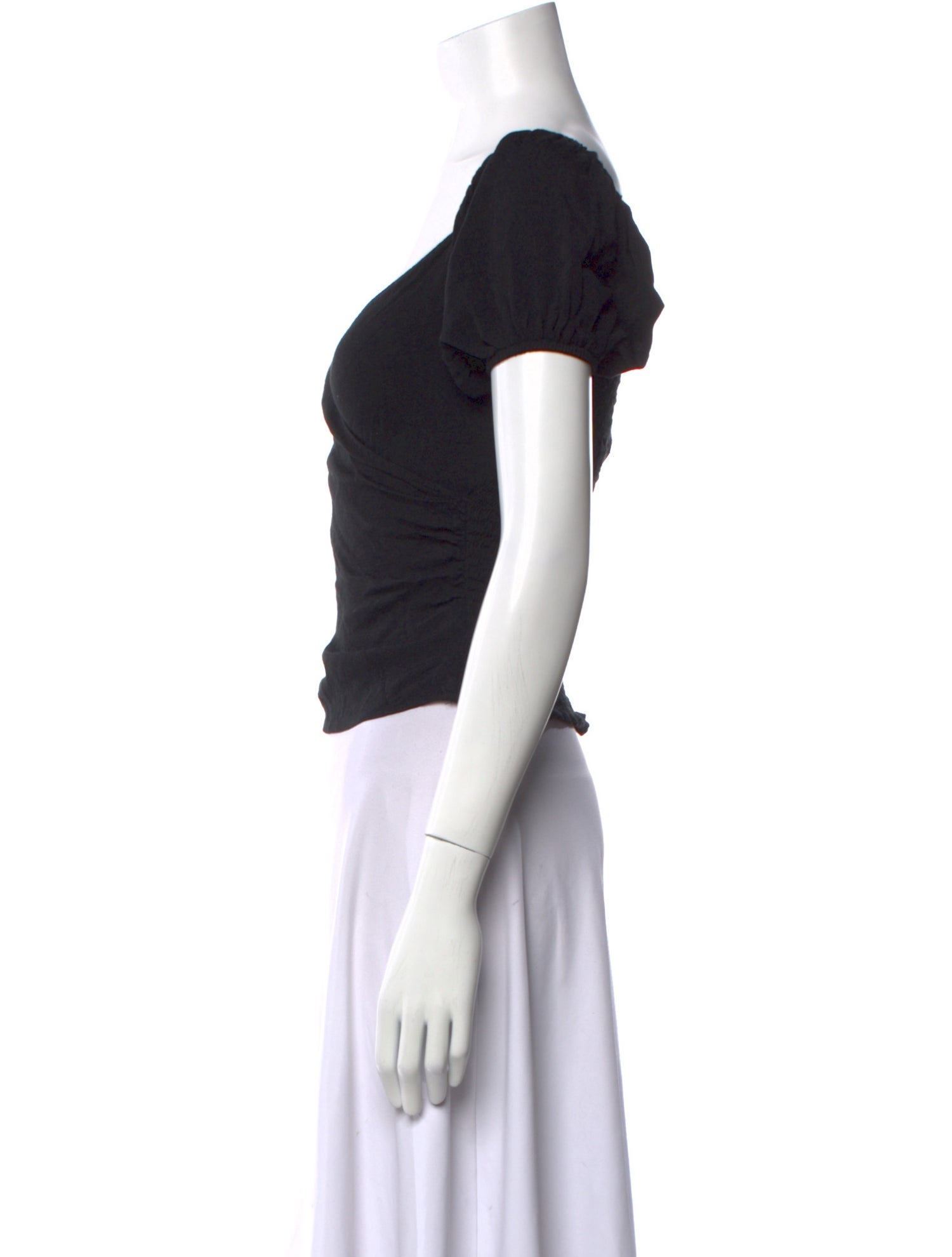 Reformation V-Neck Short Sleeve Crop Top