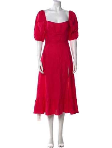 Reformation Dresses Linen Midi Length Dress M