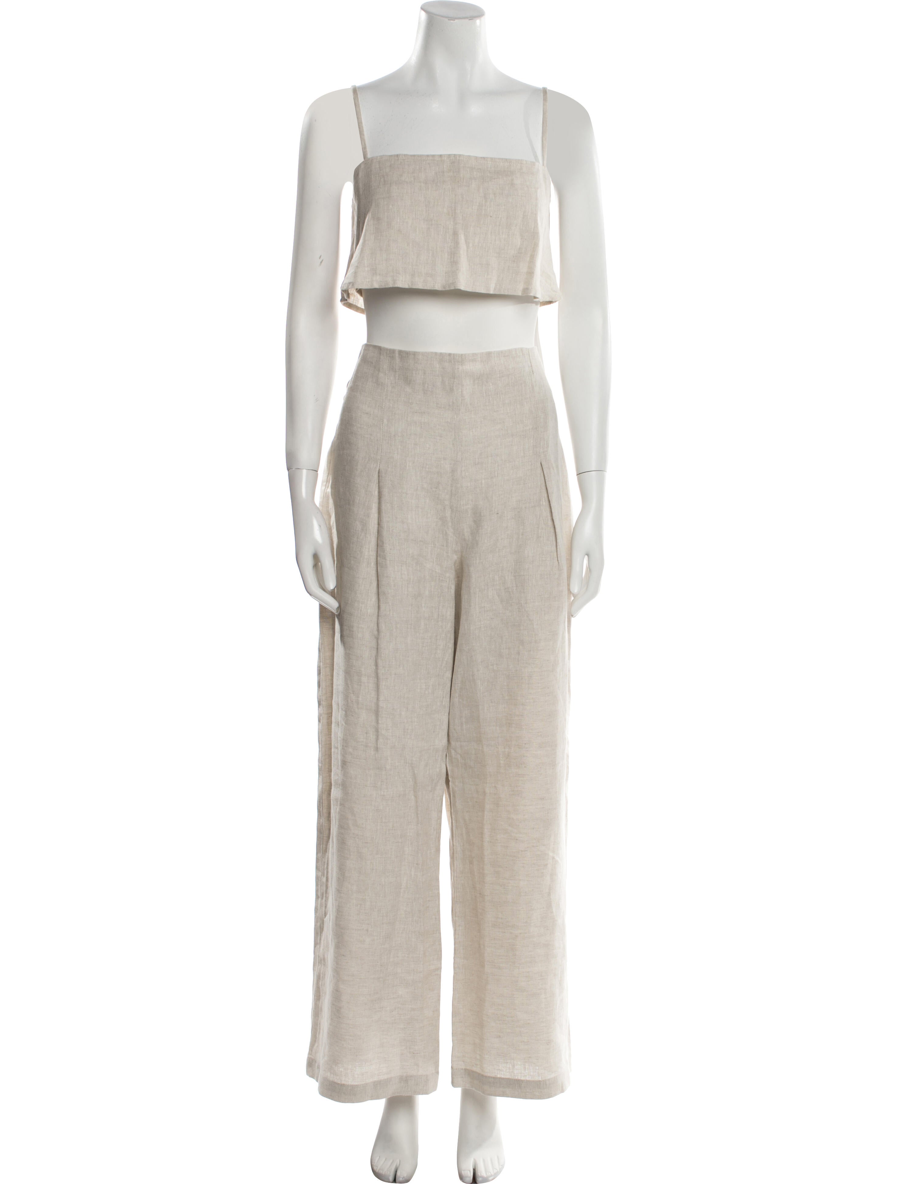 Reformation Linen Pleated Accents Pant Set