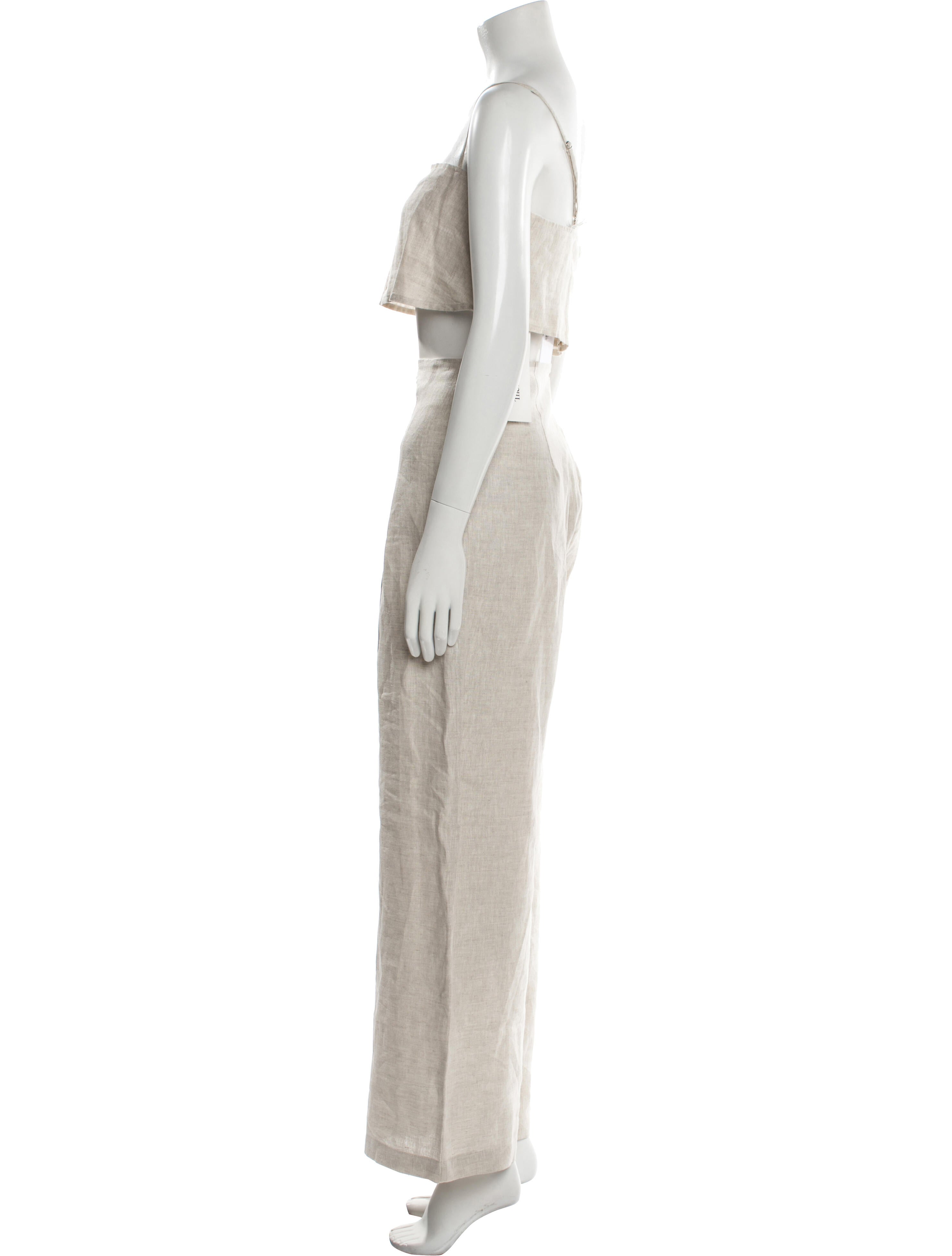 Reformation Linen Pleated Accents Pant Set