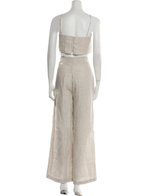 Reformation Linen Pleated Accents Pant Set