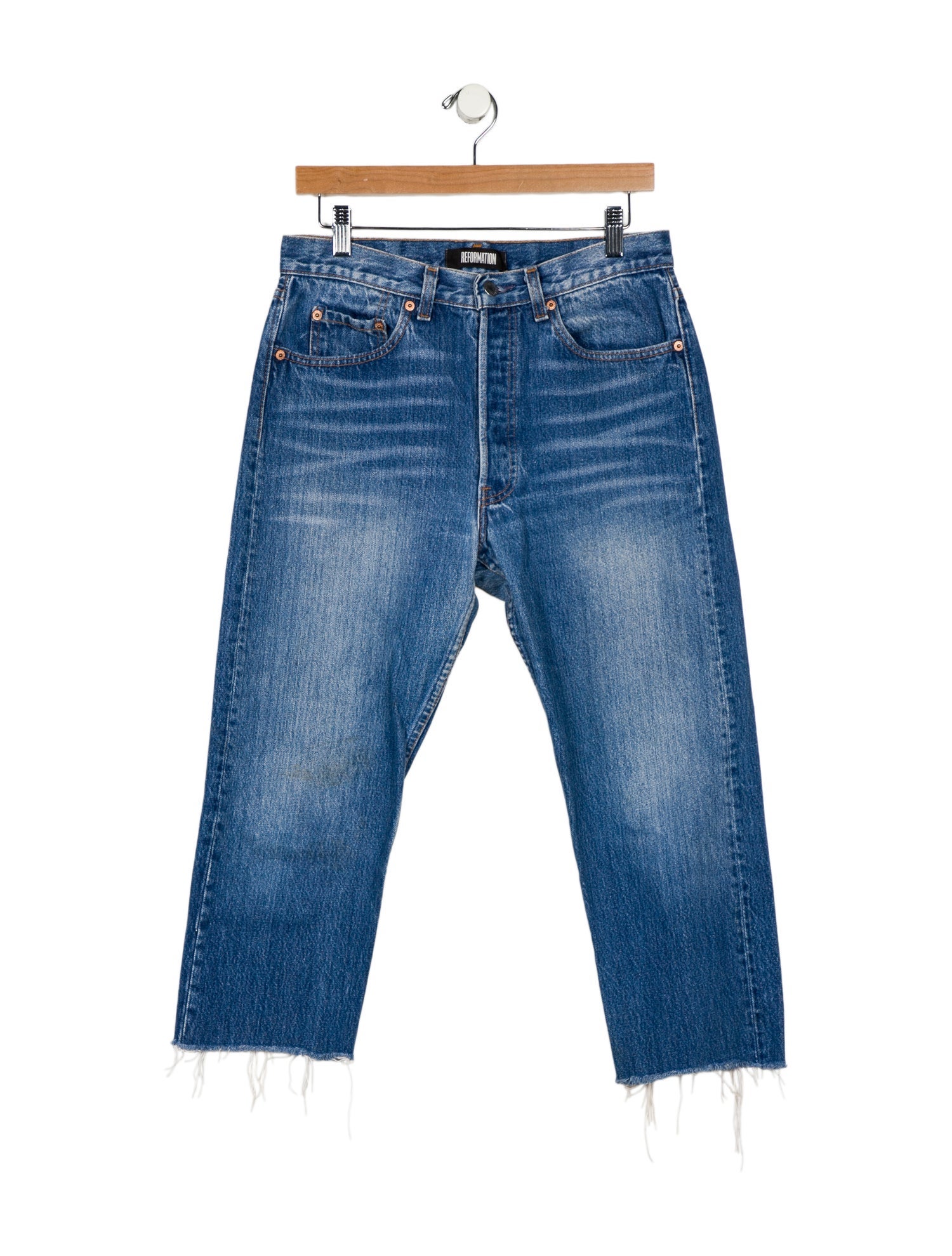 Reformation Mid-Rise Straight Leg Jeans