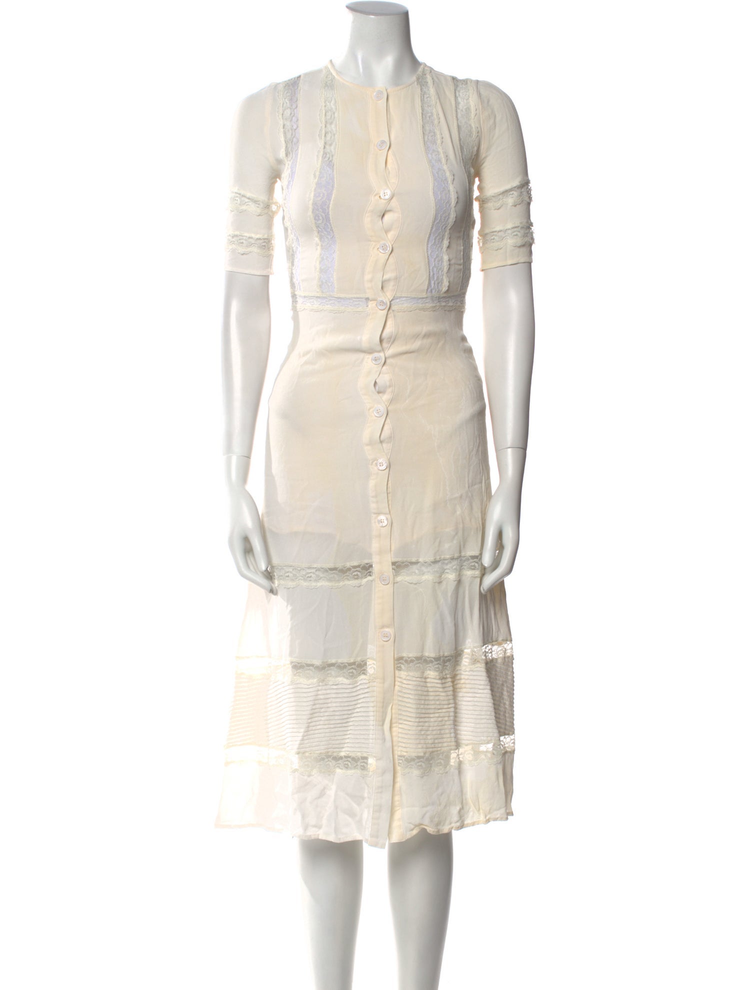 Reformation Crew Neck Midi Length Dress