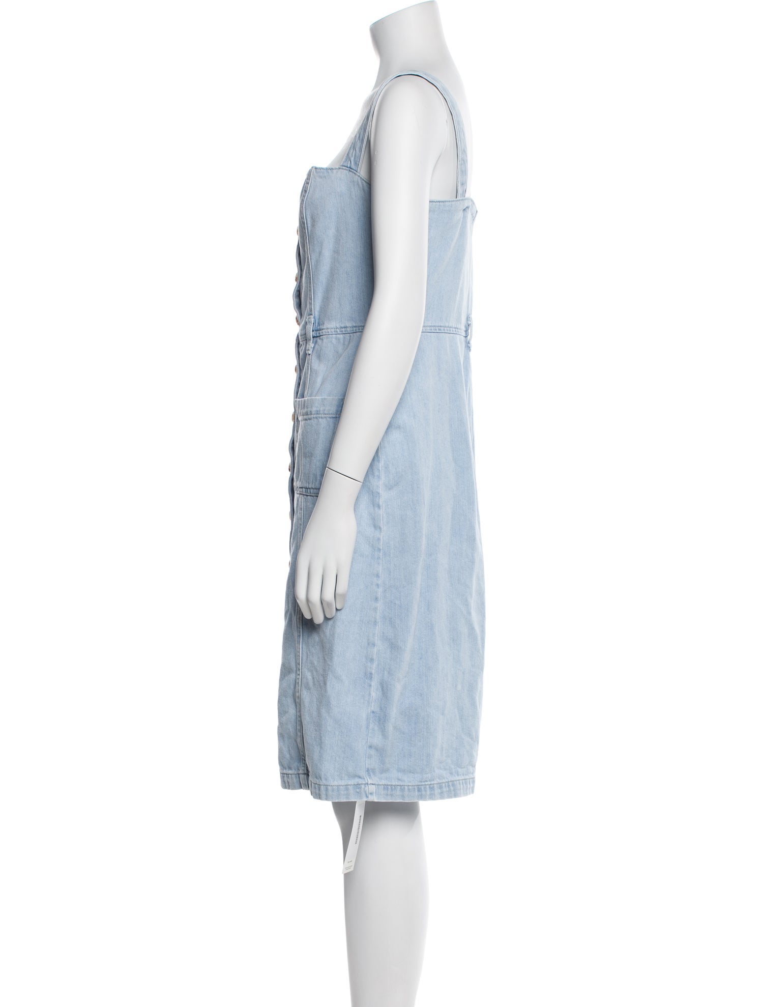 Reformation Square Neckline Knee-Length Dress