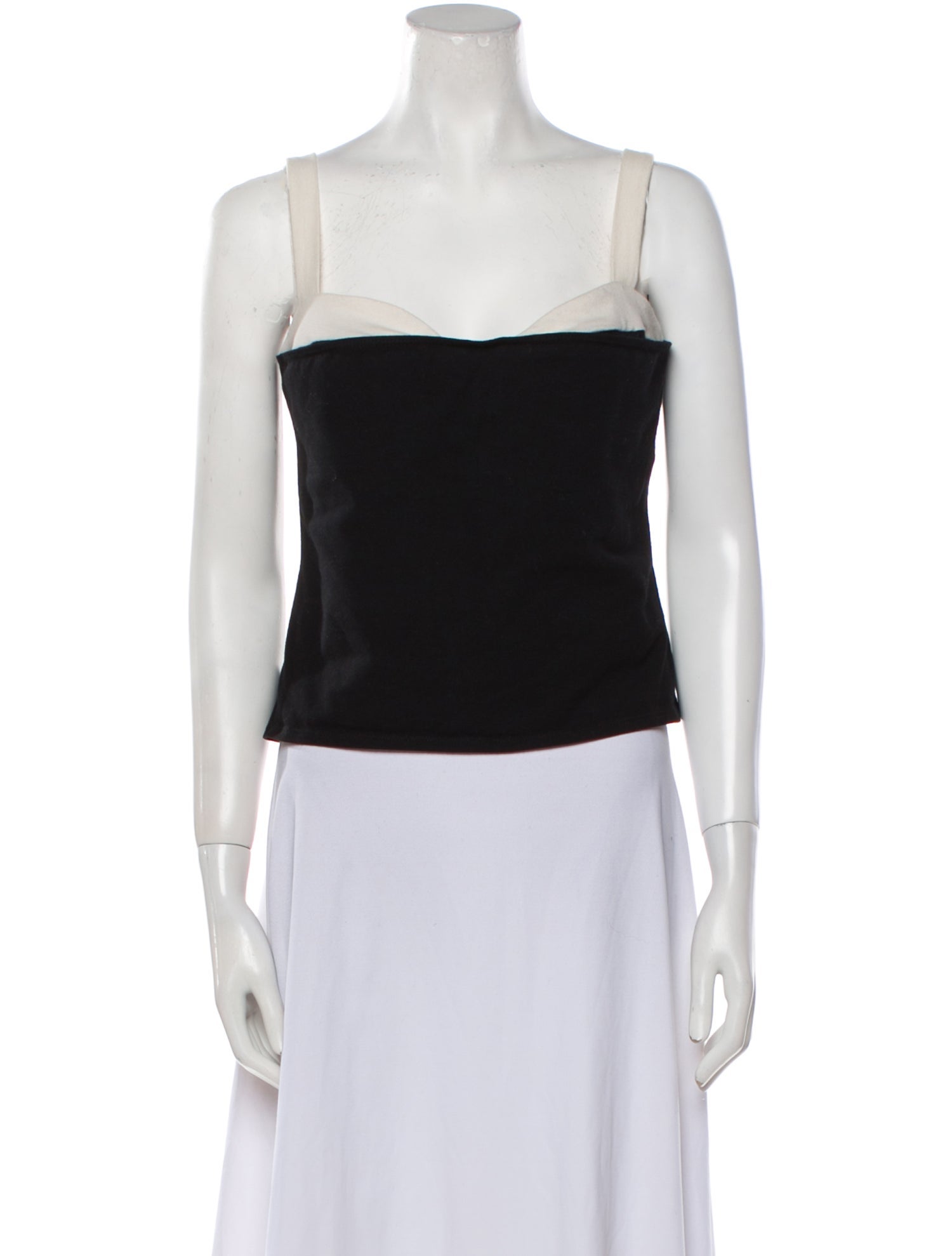 Reformation Linen Square Neckline Crop Top