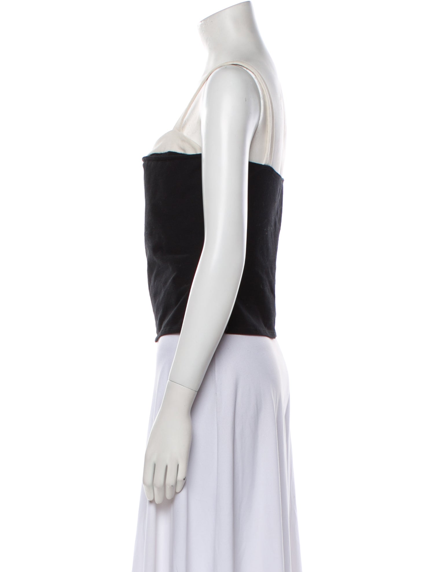 Reformation Linen Square Neckline Crop Top