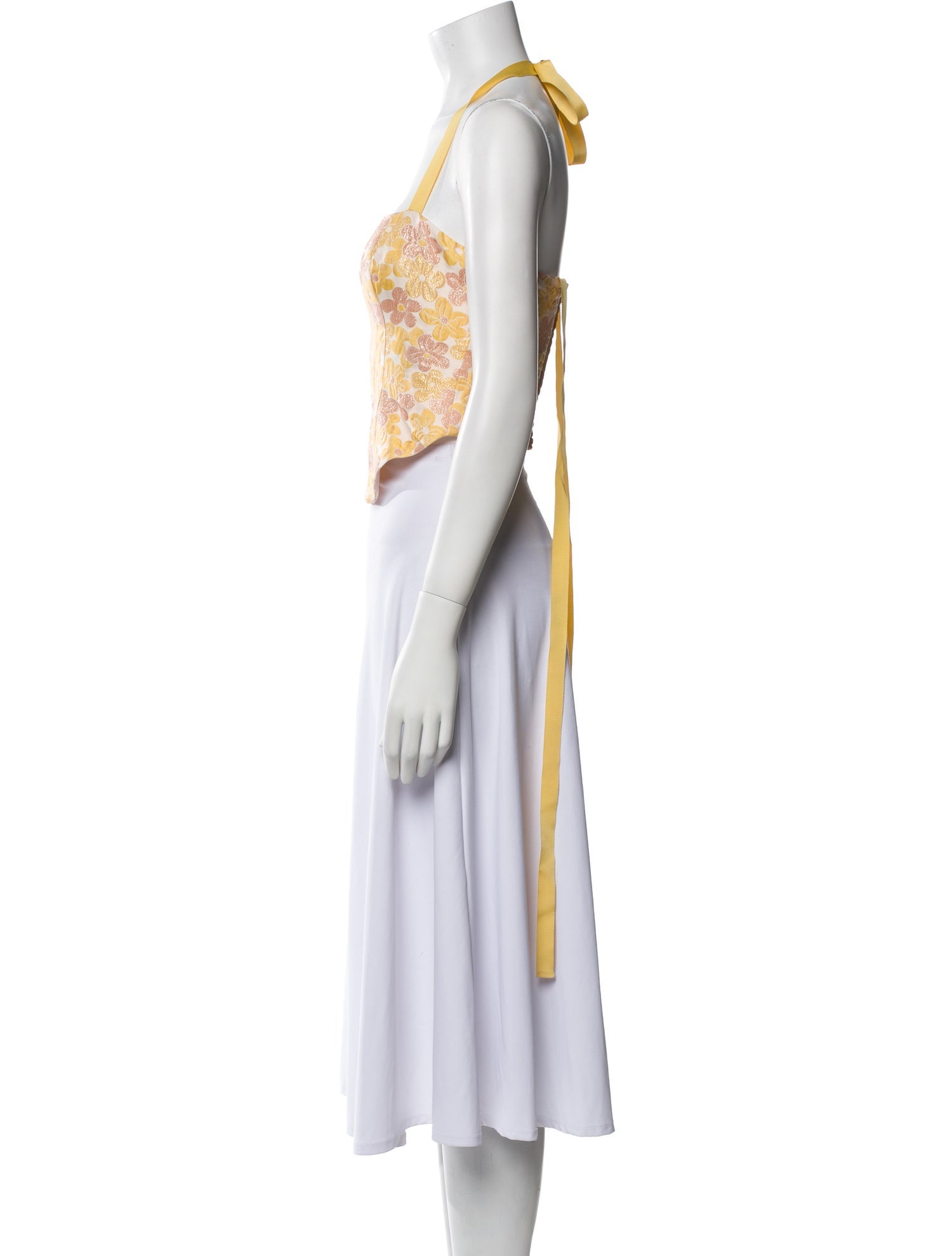 Reformation Patterned Halterneck Crop Top w/ Tags