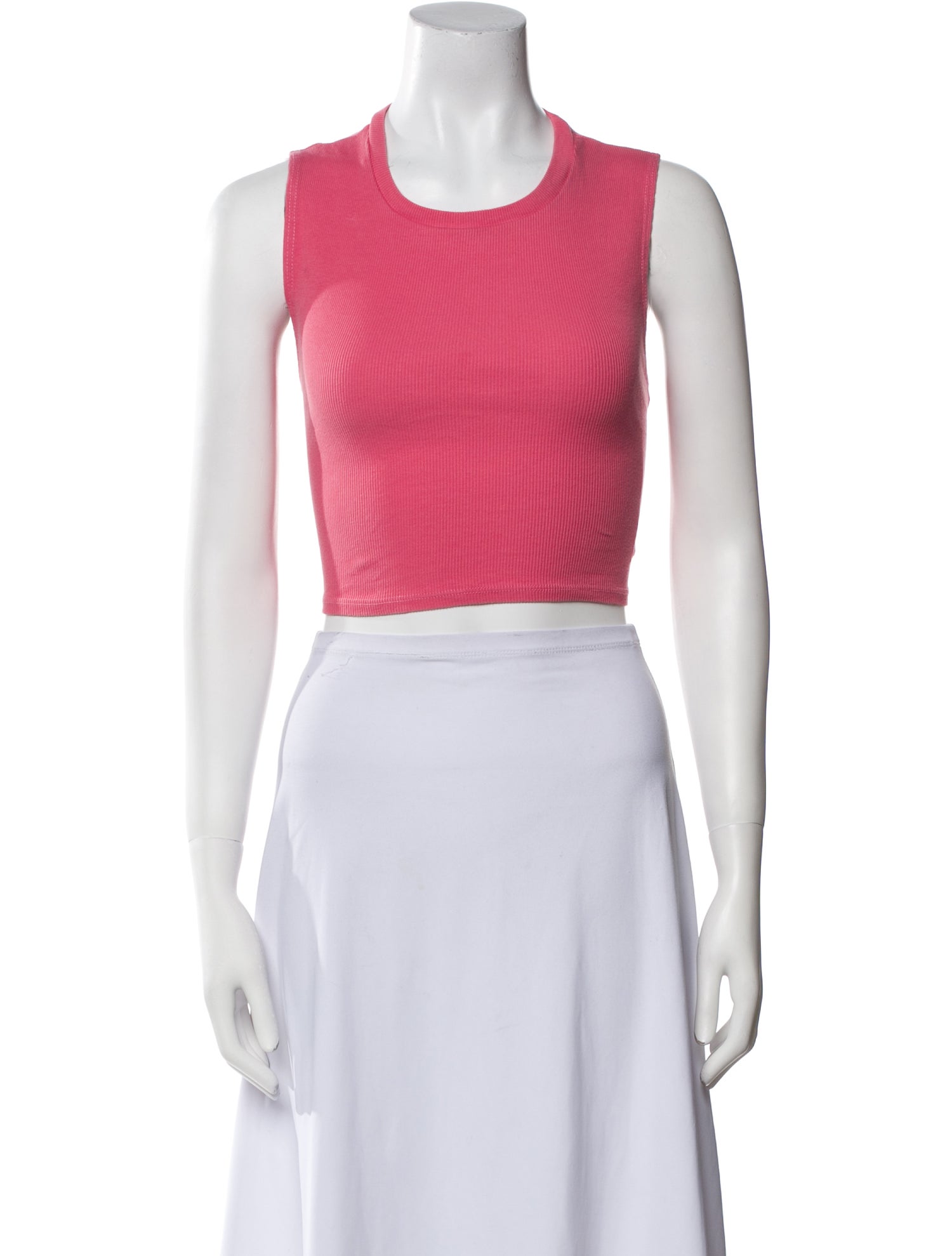 Reformation Crew Neck Sleeveless Crop Top