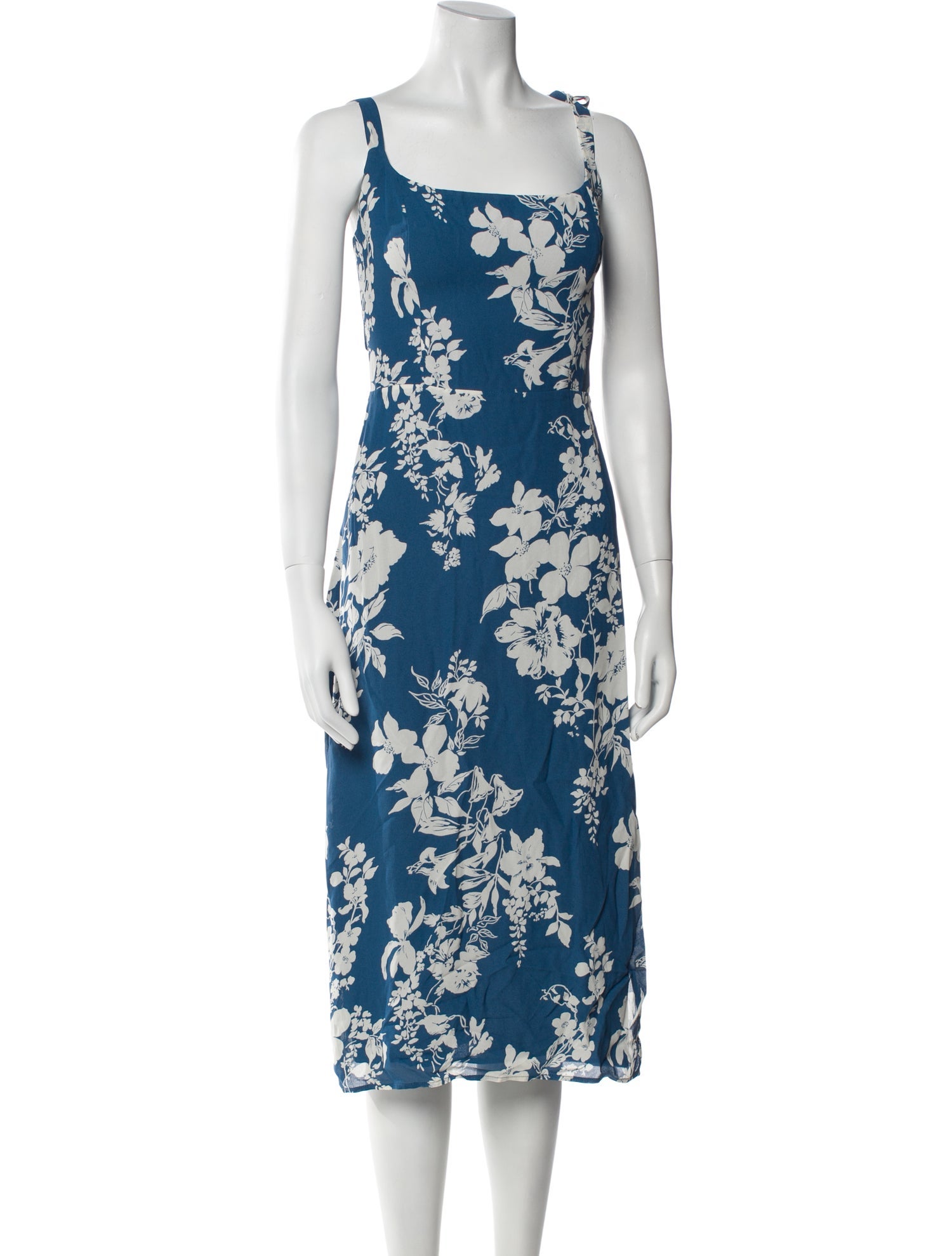 Reformation Floral Print Midi Length Dress