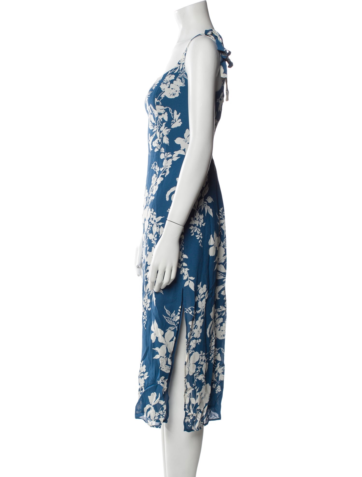 Reformation Floral Print Midi Length Dress