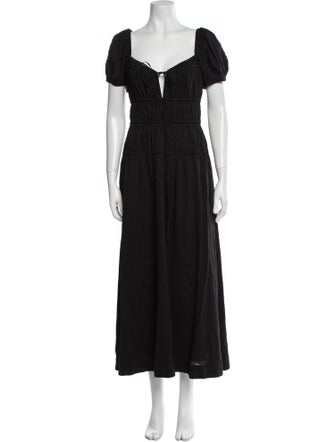 Reformation Square Neckline Long Dress