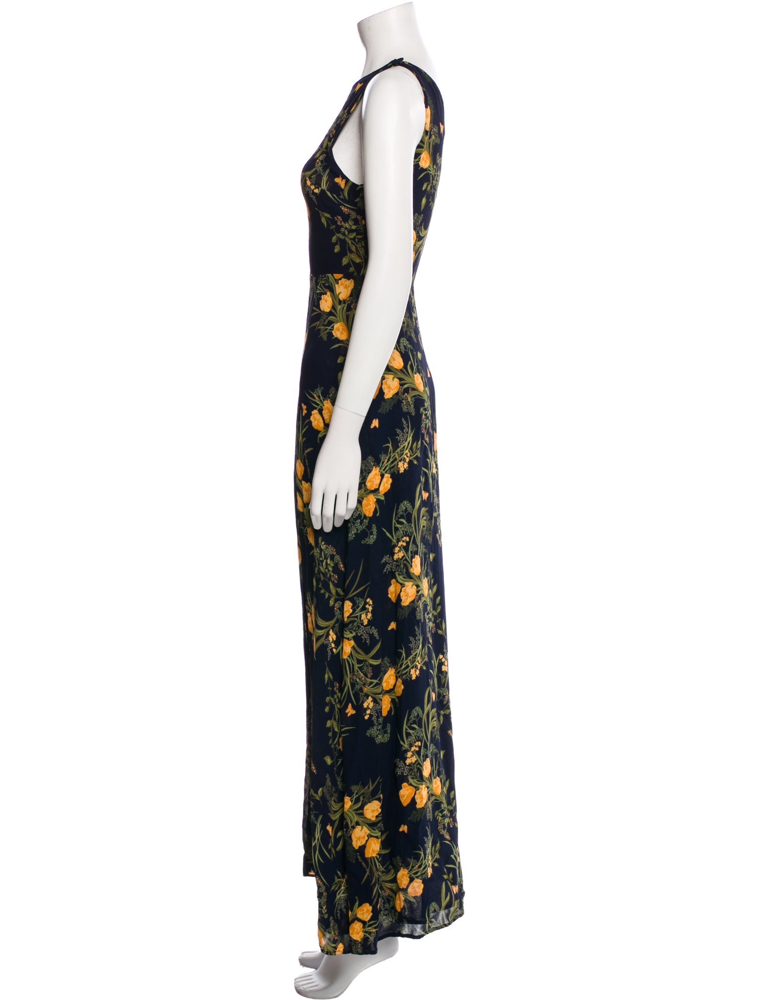 Reformation Floral Print Long Dress