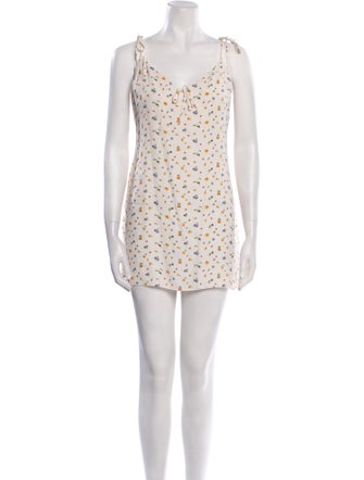 Reformation Floral Print Mini Dress
