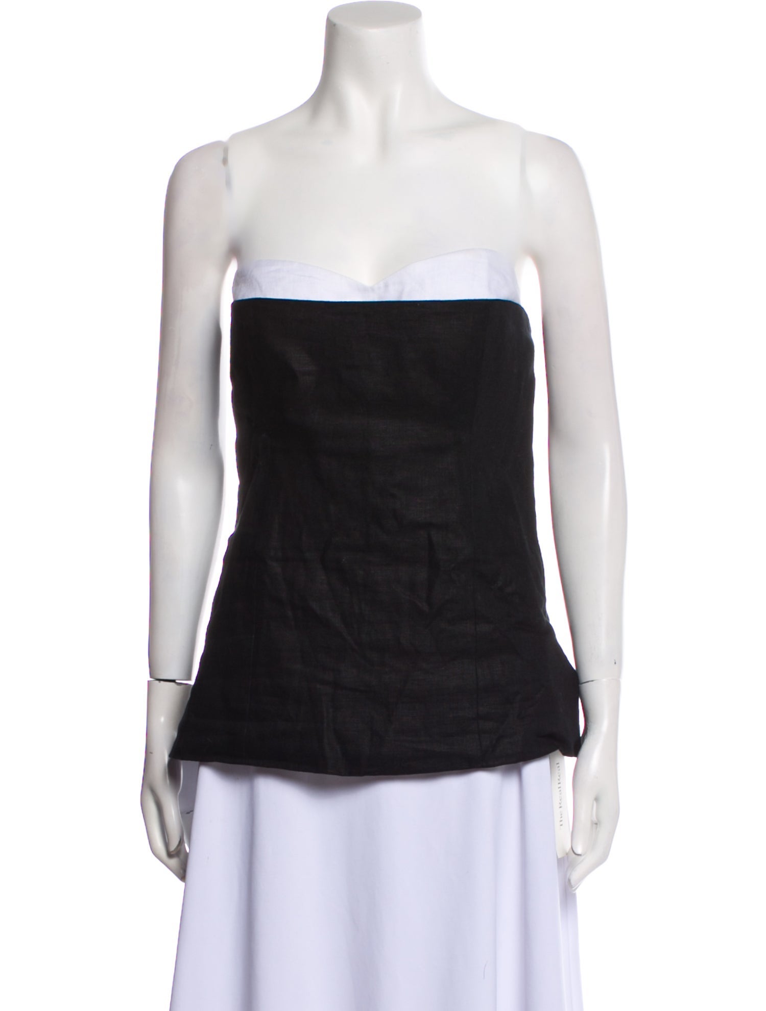 Reformation Linen Strapless Top