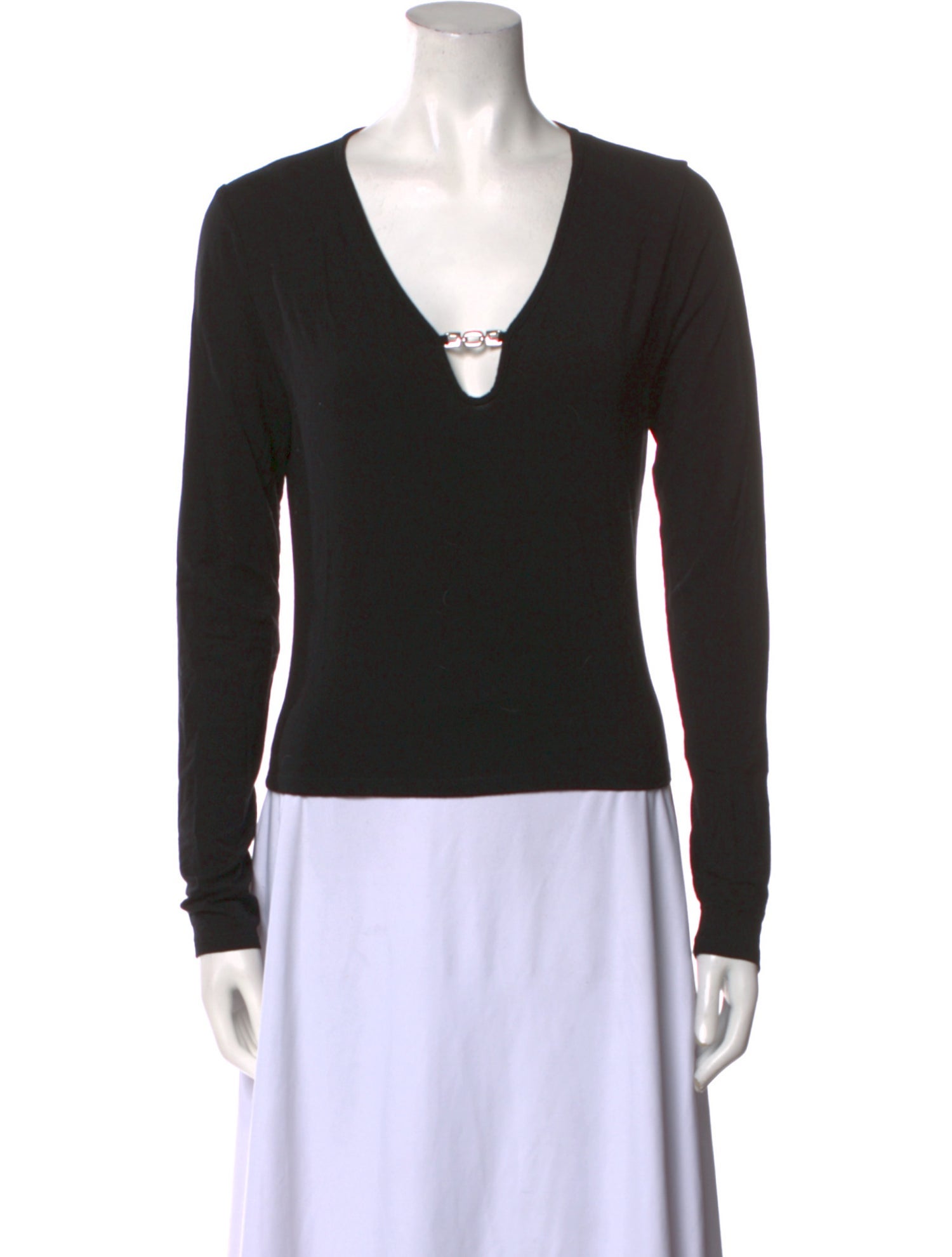 Reformation V-Neck Long Sleeve Top