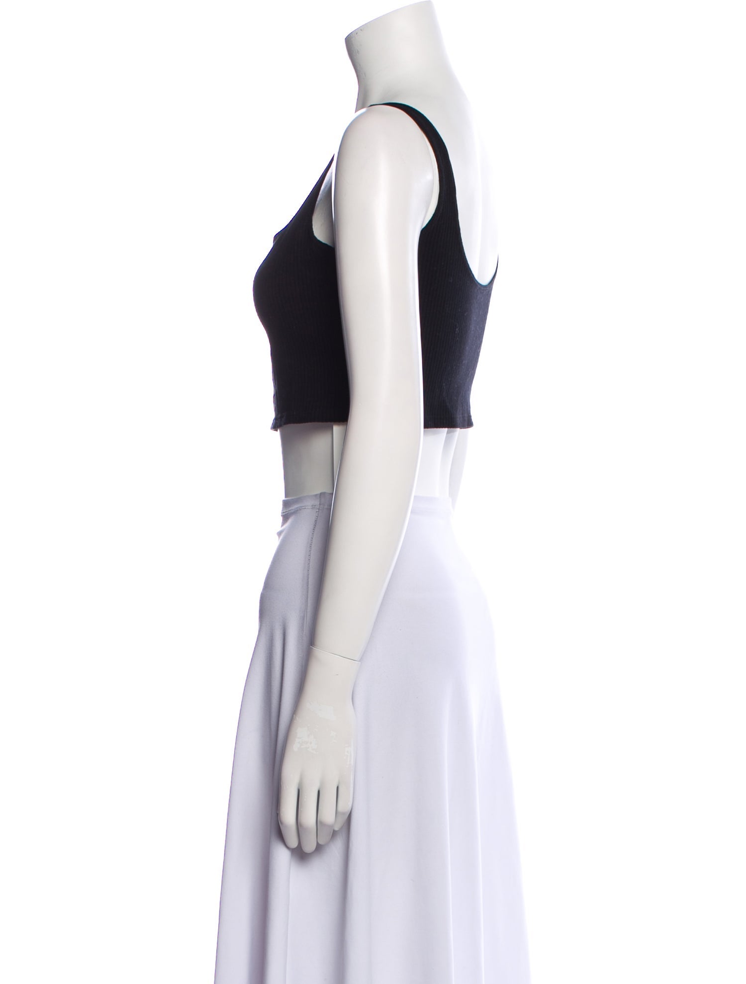 Reformation Square Neckline Sleeveless Crop Top