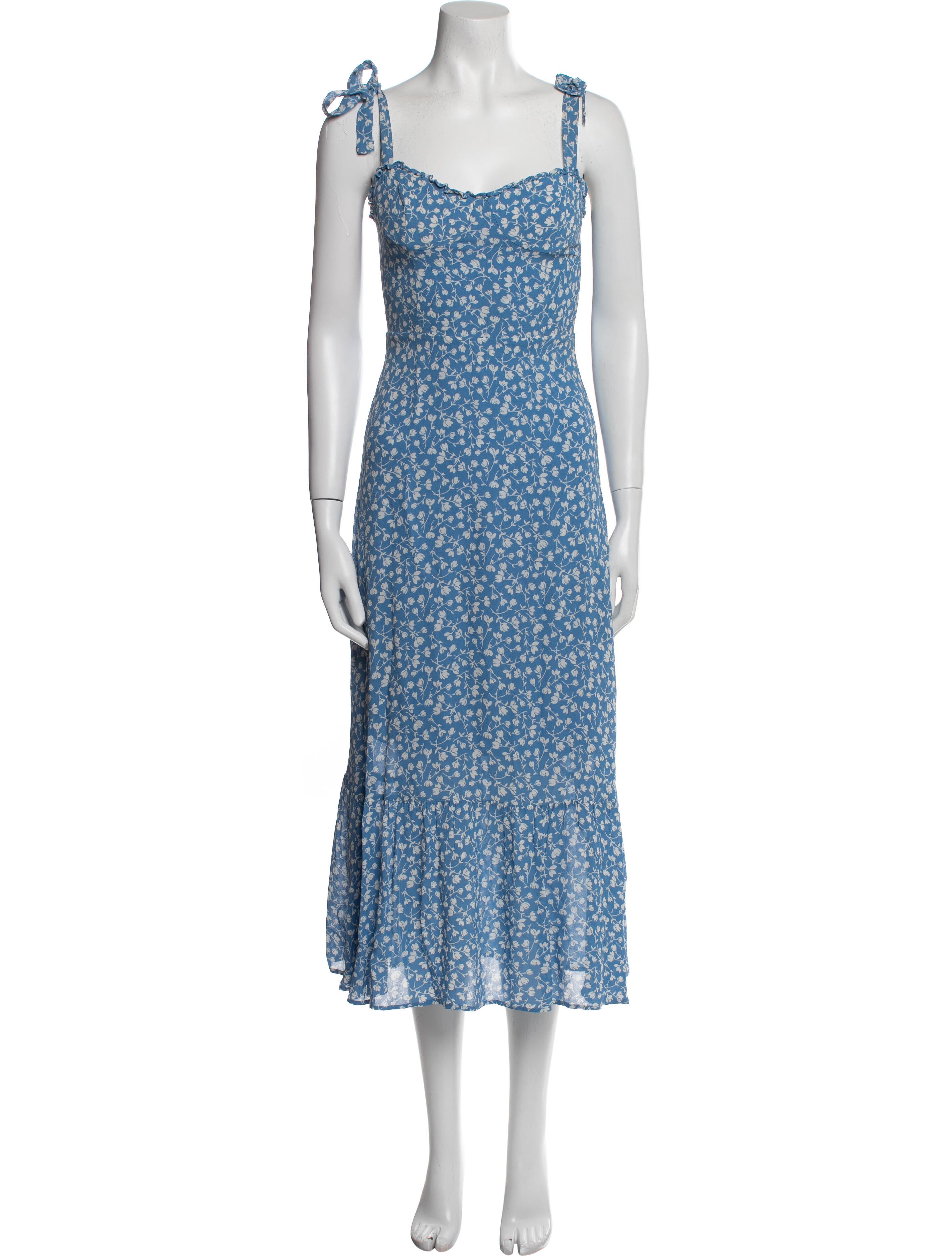 Reformation Floral Print Long Dress