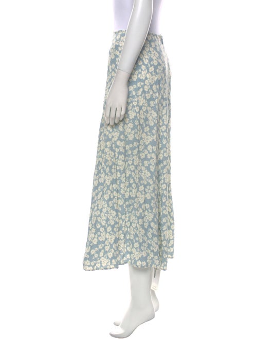 Reformation Floral Print Midi Length Skirt