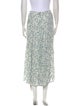 Reformation Floral Print Midi Length Skirt