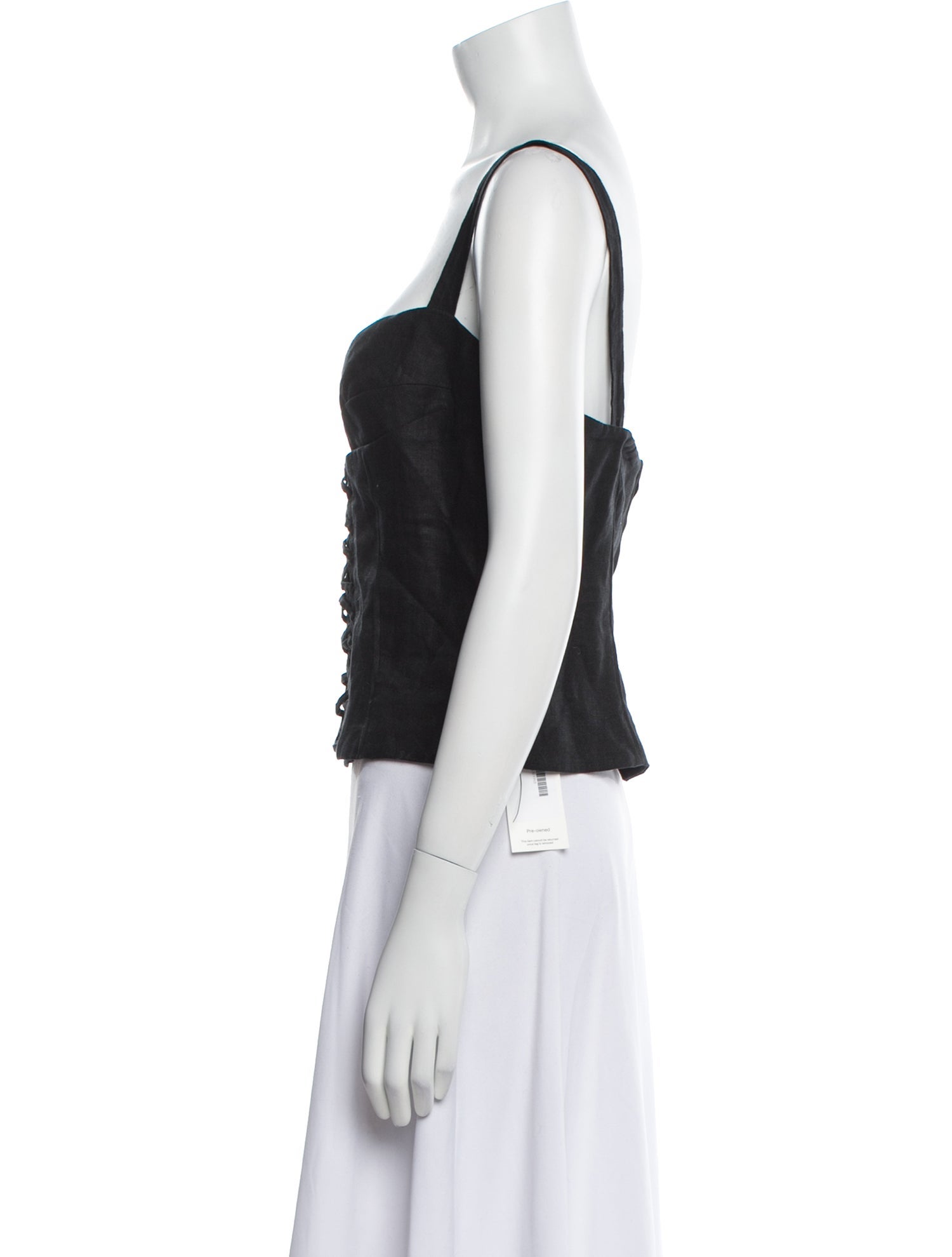 Reformation Linen V-Neck Crop Top