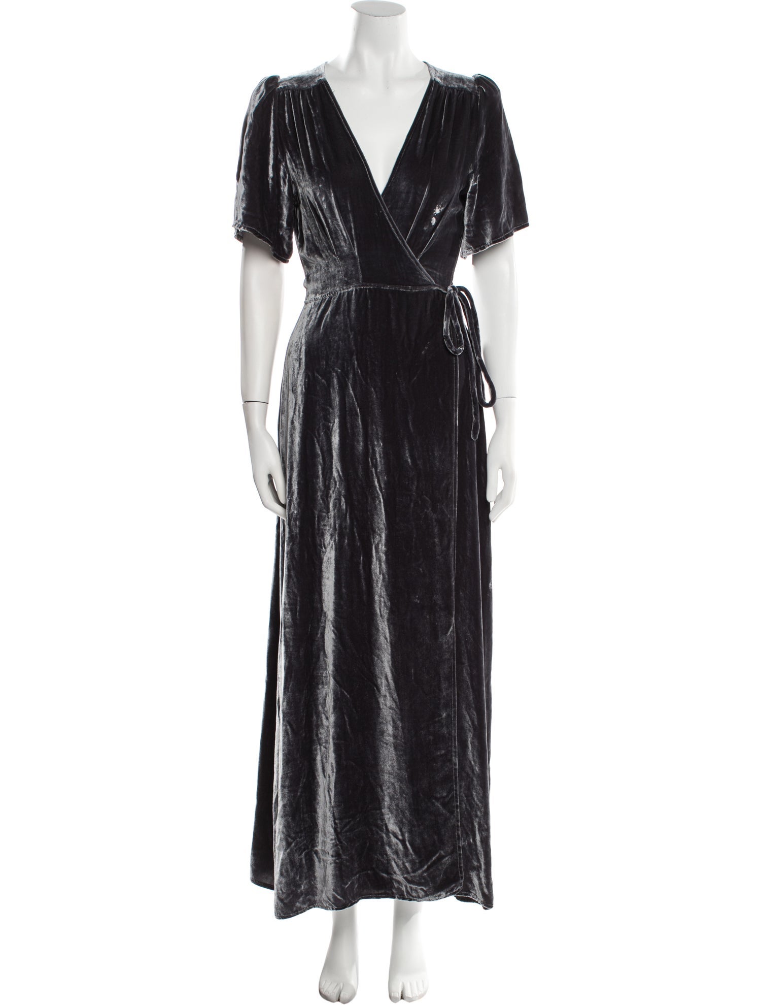 Reformation V-Neck Long Dress