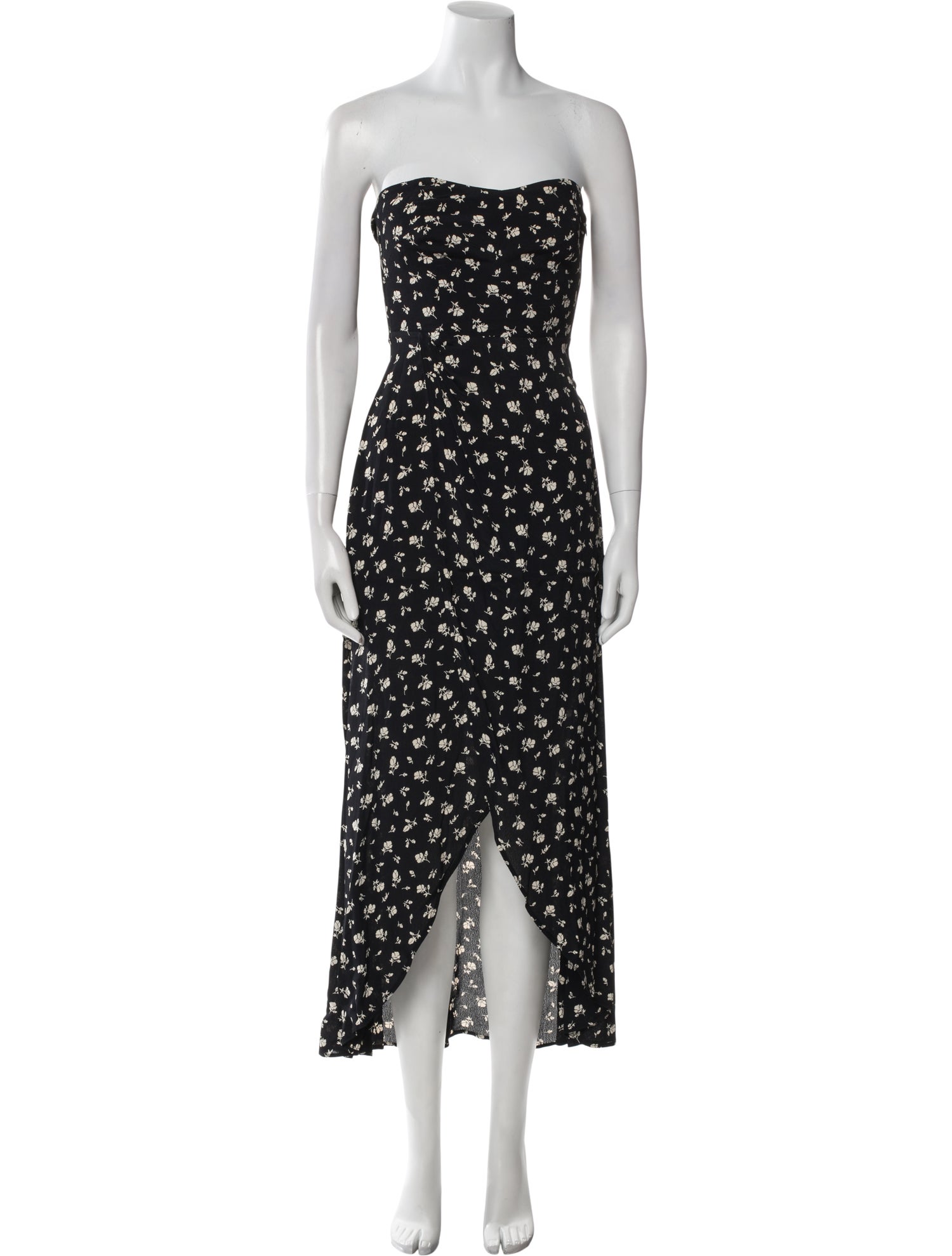 Reformation Floral Print Midi Length Dress