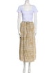 Reformation Linen Plaid Print Skirt Set
