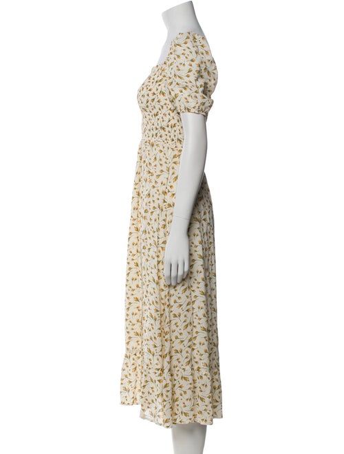 Reformation Floral Print Midi Length Dress