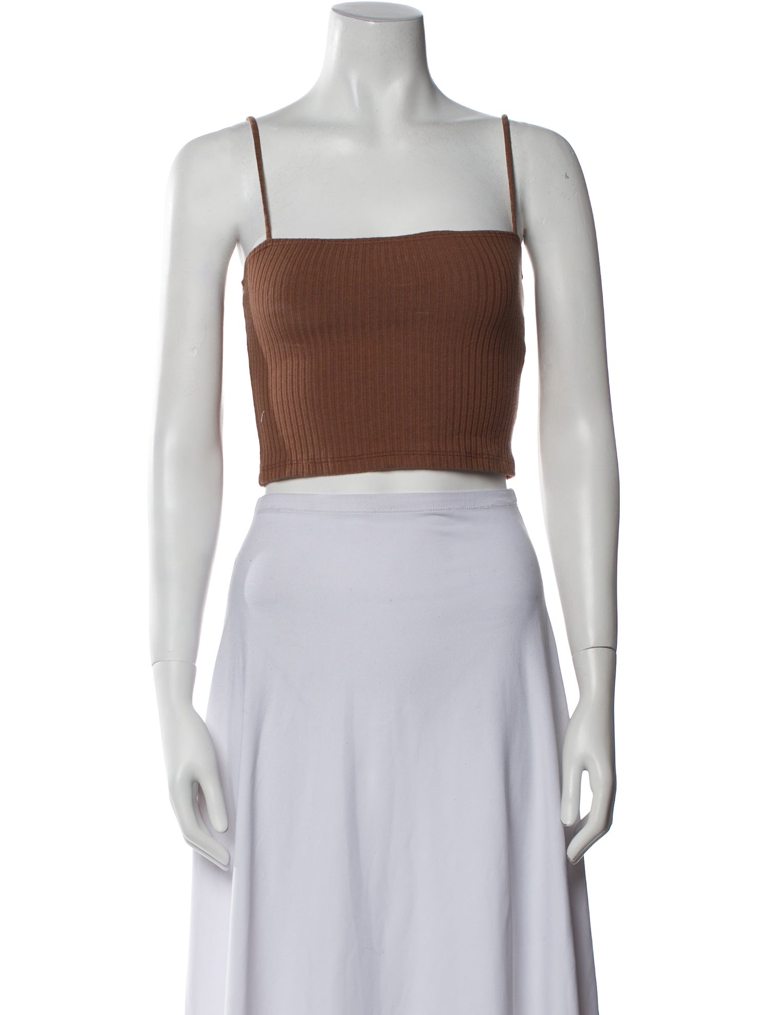 Reformation Square Neckline Sleeveless Crop Top