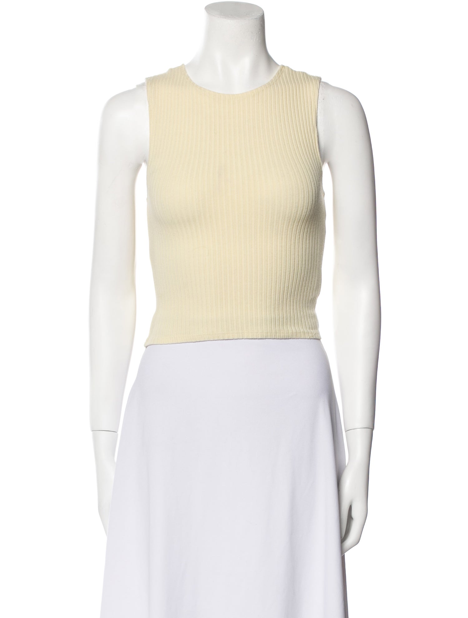 Reformation Crew Neck Sleeveless Crop Top