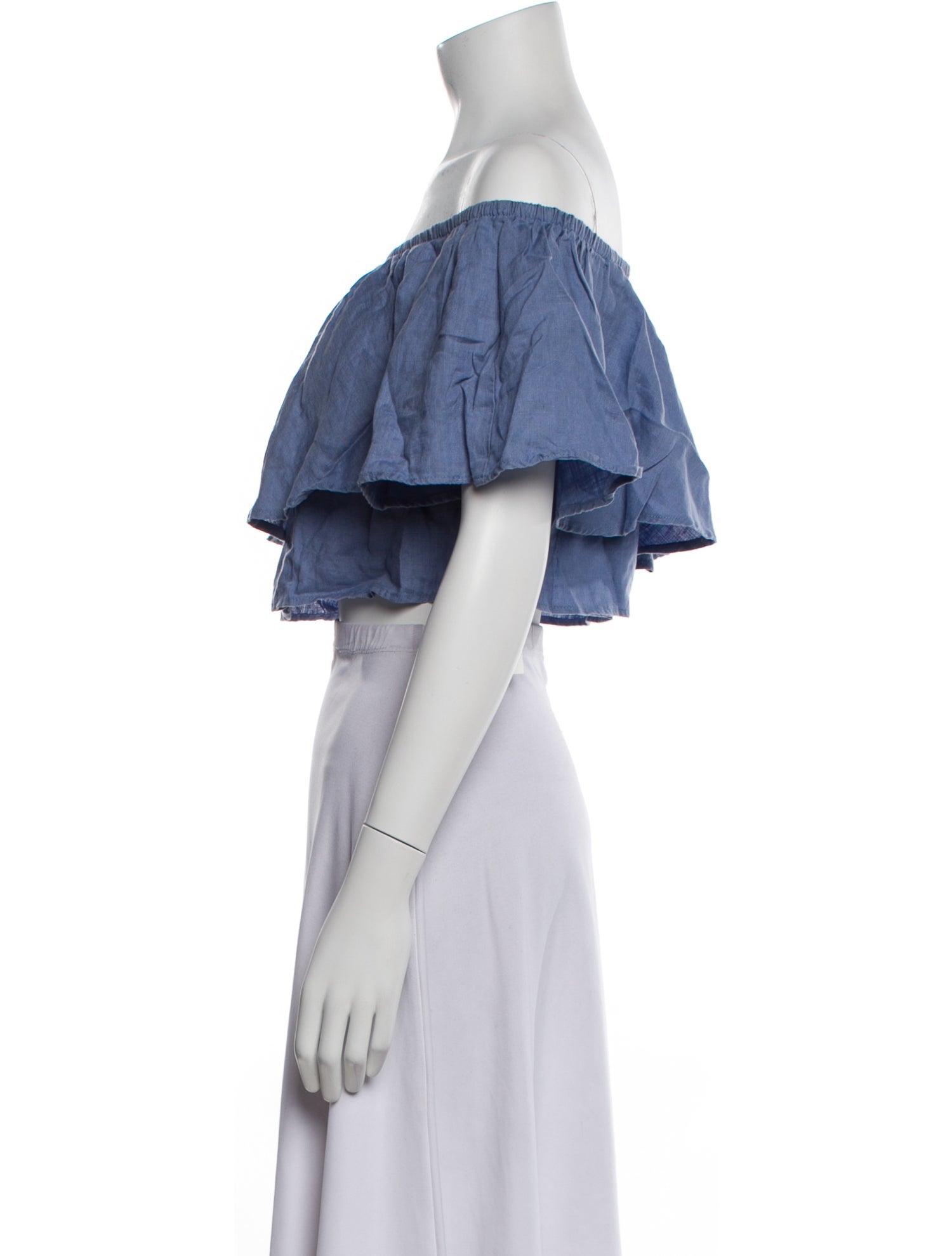 Reformation Off-The-Shoulder Short Sleeve Crop Top