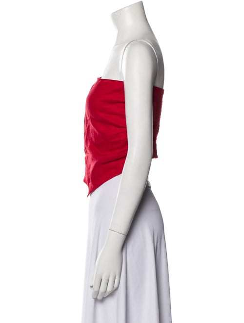 Reformation Linen Strapless Crop Top