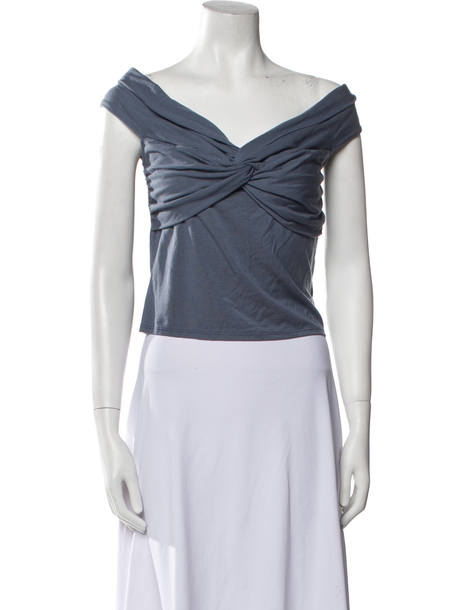 Reformation Off-The-Shoulder Short Sleeve Crop Top