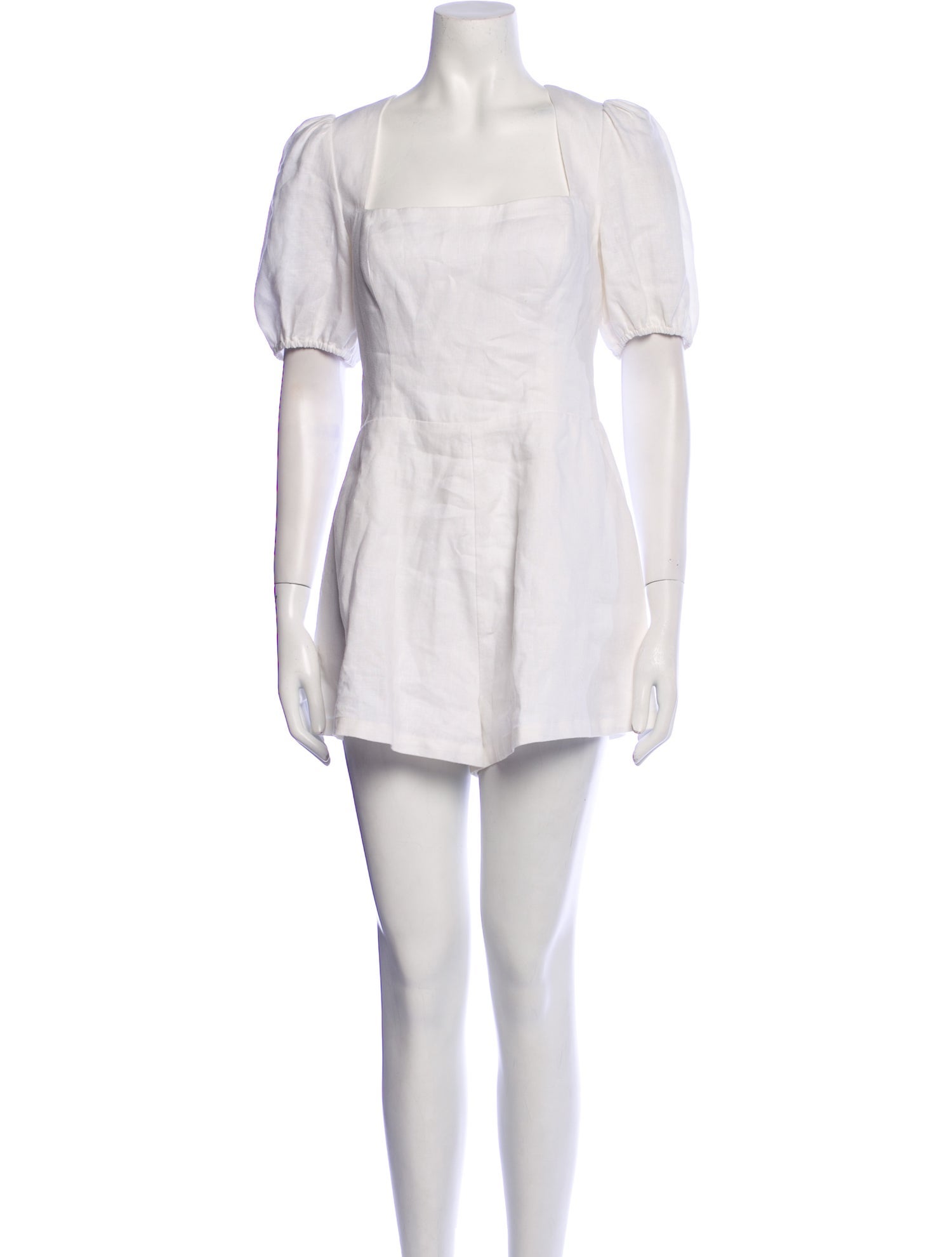 Reformation Linen Square Neckline Romper