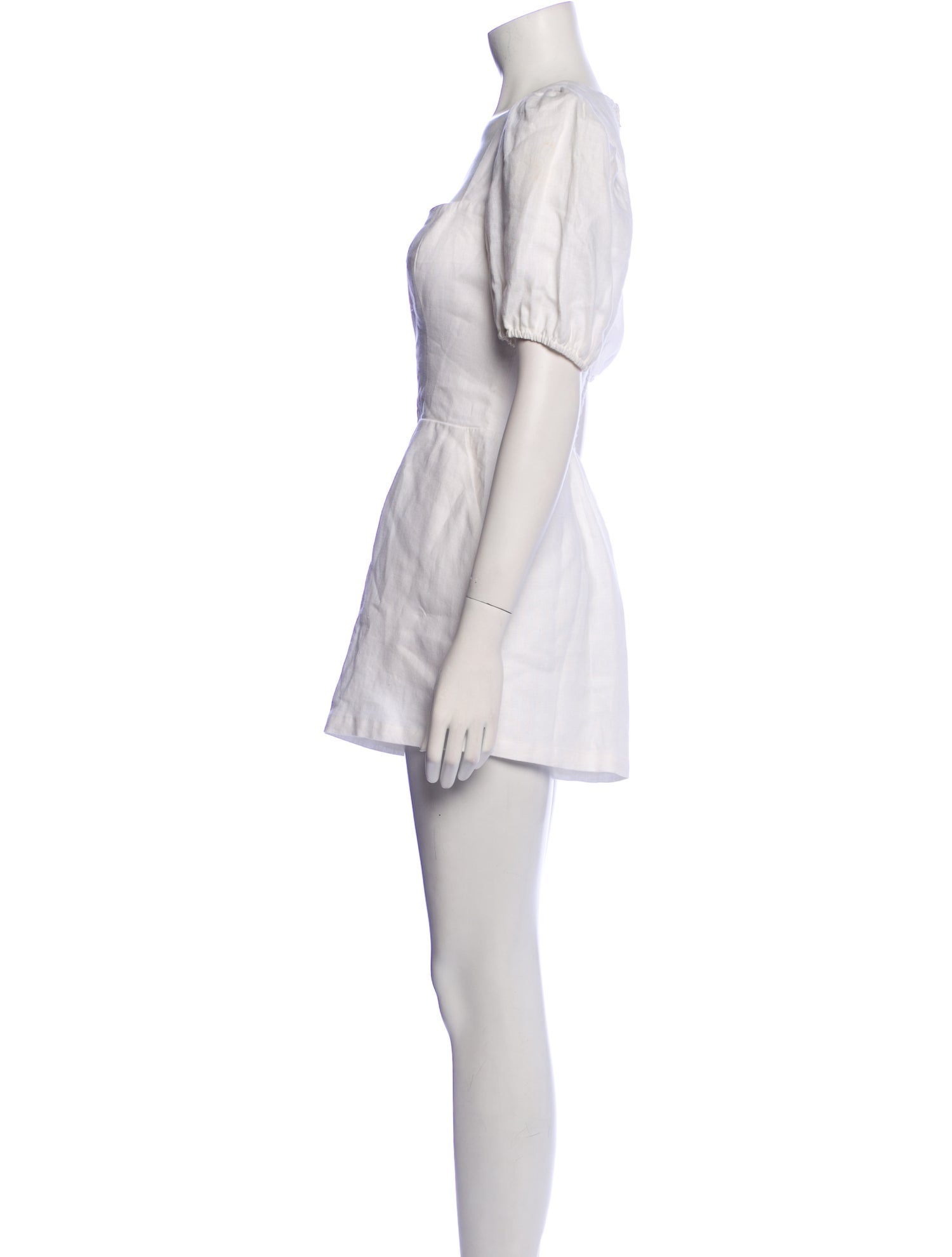 Reformation Linen Square Neckline Romper