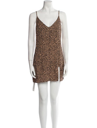 Reformation Animal Print Mini Dress