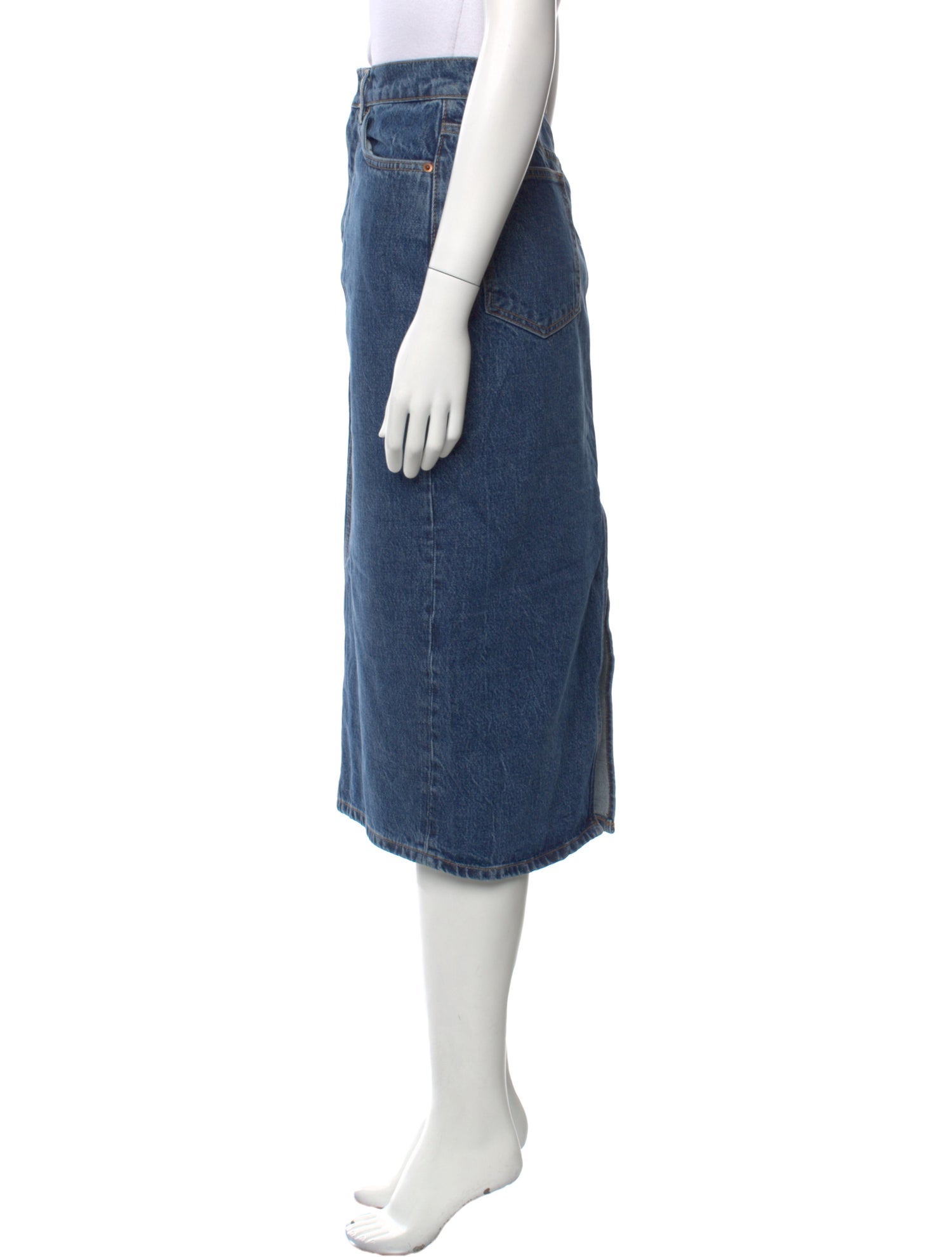 Reformation Whipstitch Trim Midi Length Skirt