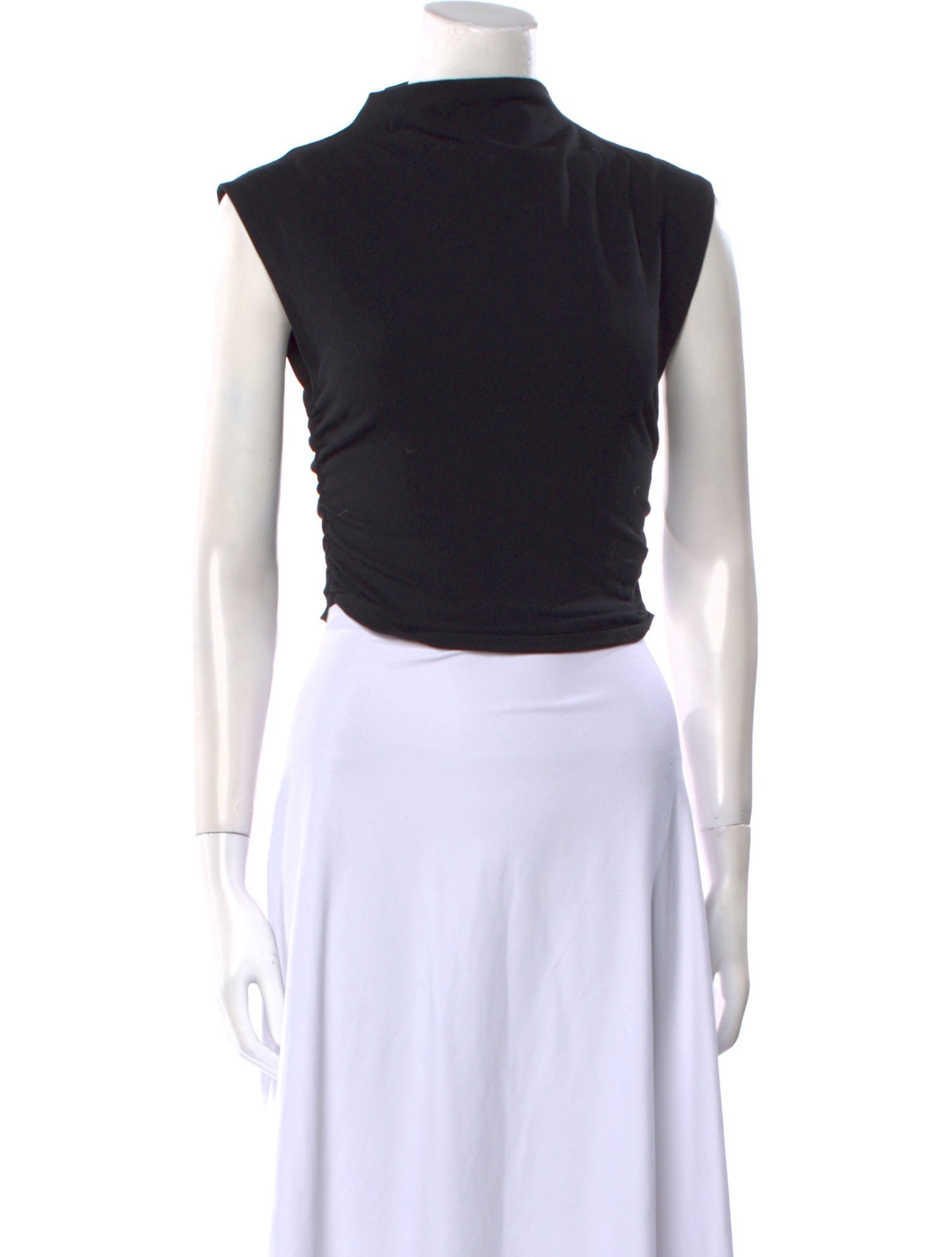 Reformation Mock Neck Sleeveless Crop Top