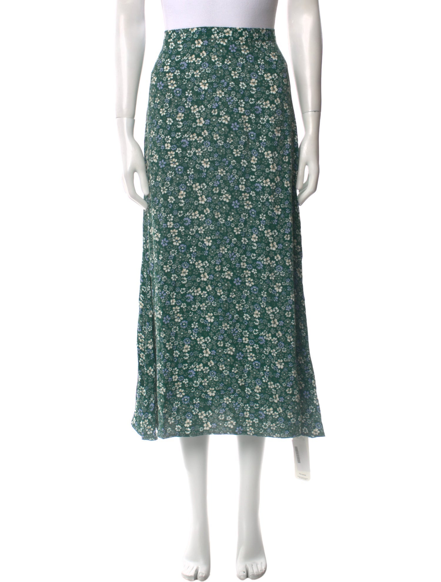 Reformation Floral Print Midi Length Skirt