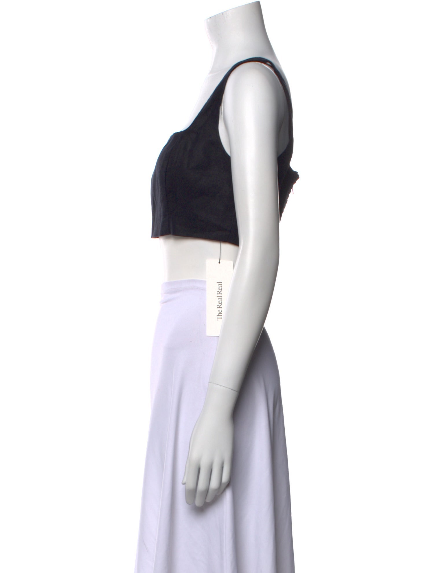 Reformation Linen Square Neckline Crop Top