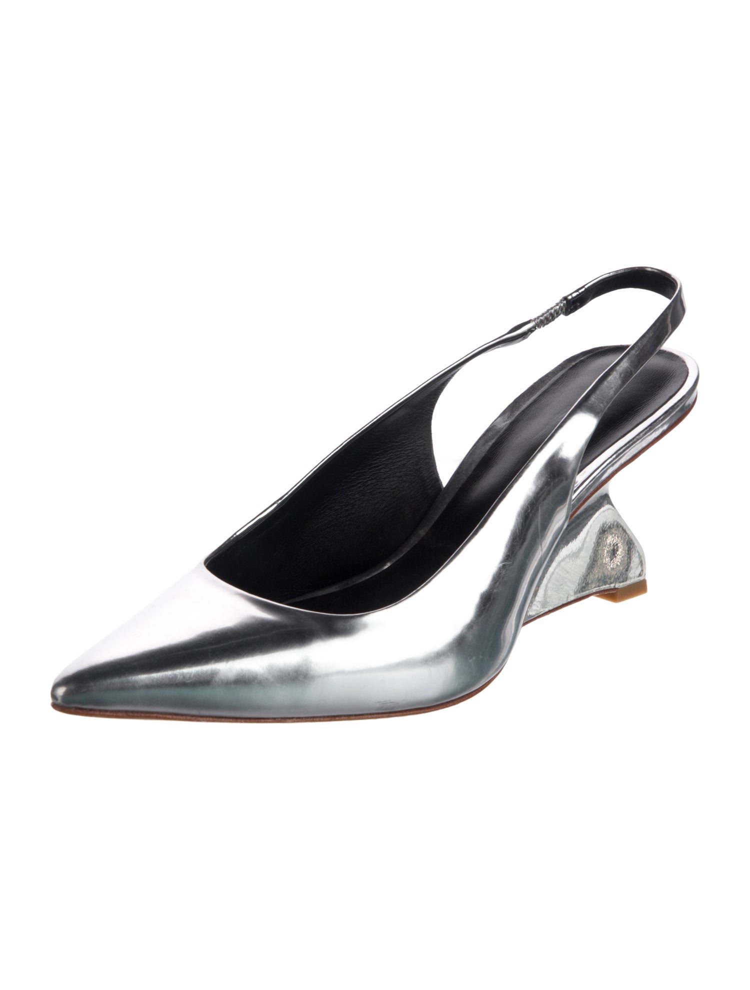 Reformation Patent Leather Slingback Pumps