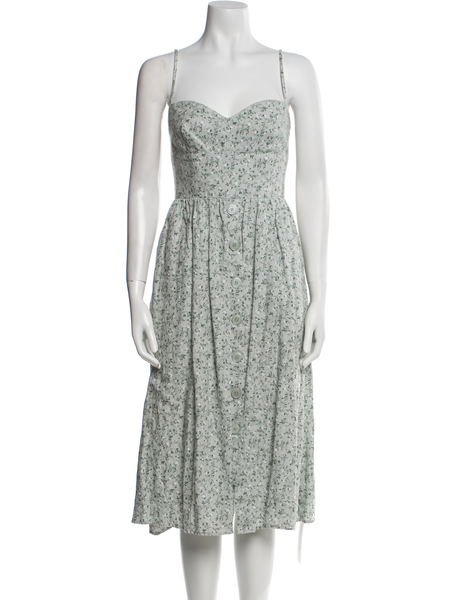 Reformation Linen Midi Length Dress