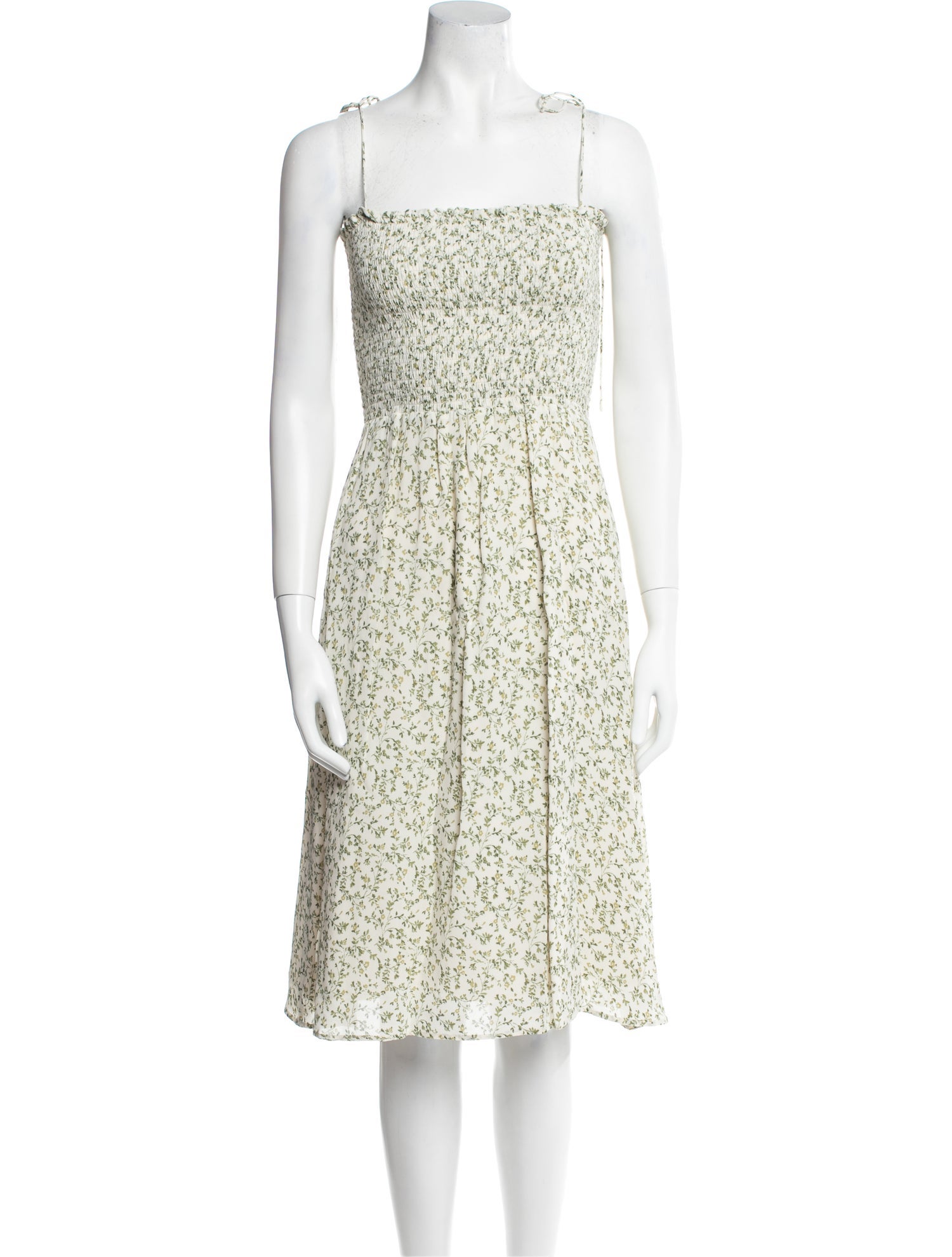 Reformation Floral Print Knee-Length Dress