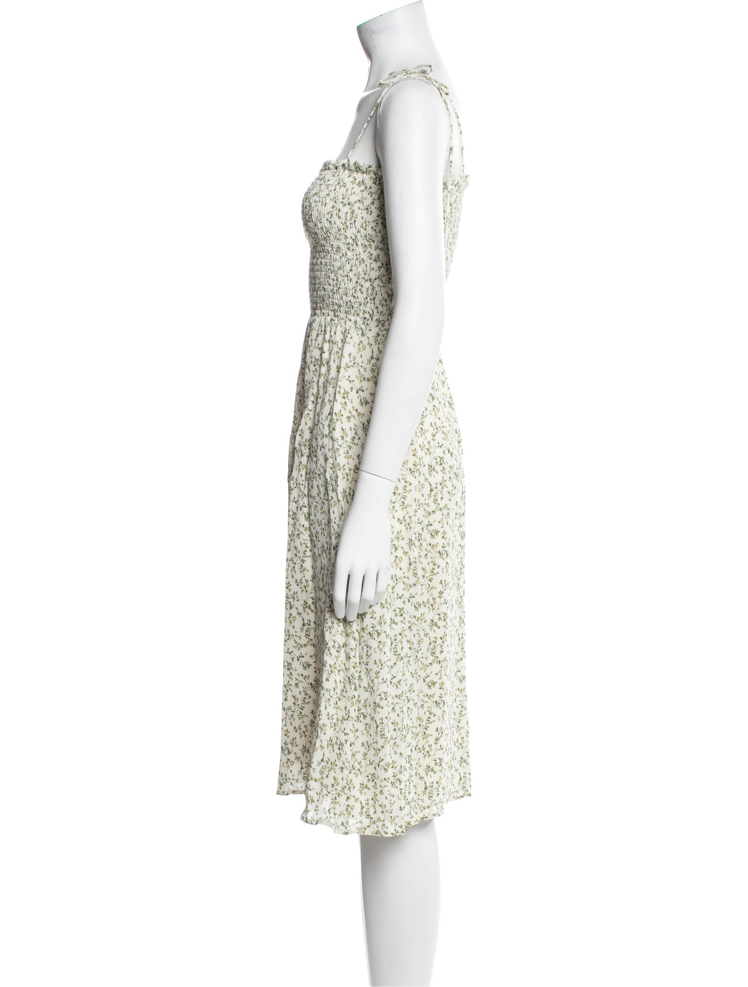 Reformation Floral Print Knee-Length Dress