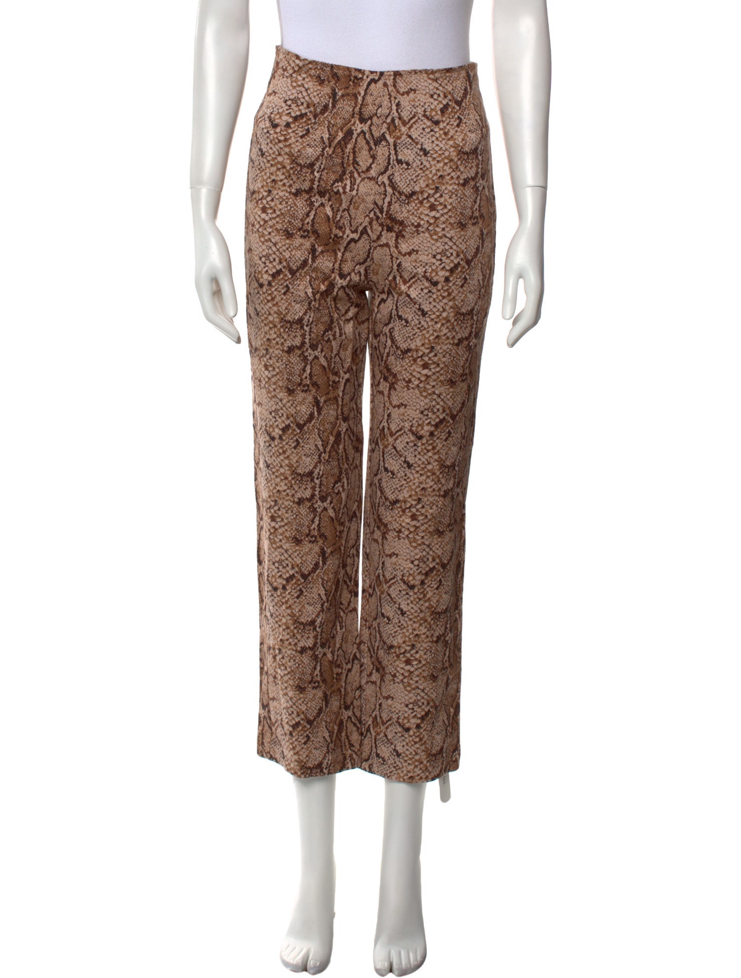 Reformation Animal Print Straight Leg Pants