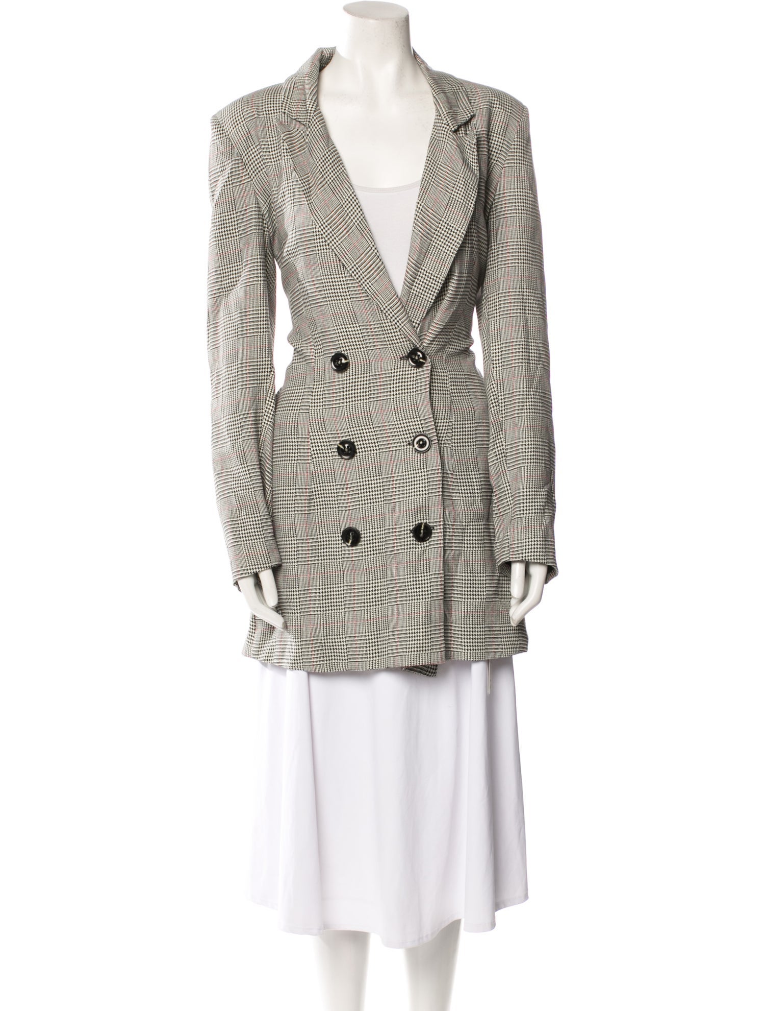 Reformation Houndstooth Print Peacoat