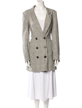 Reformation Houndstooth Print Peacoat